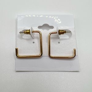 Torrid Modern Square Gold Tone Hoop Earrings